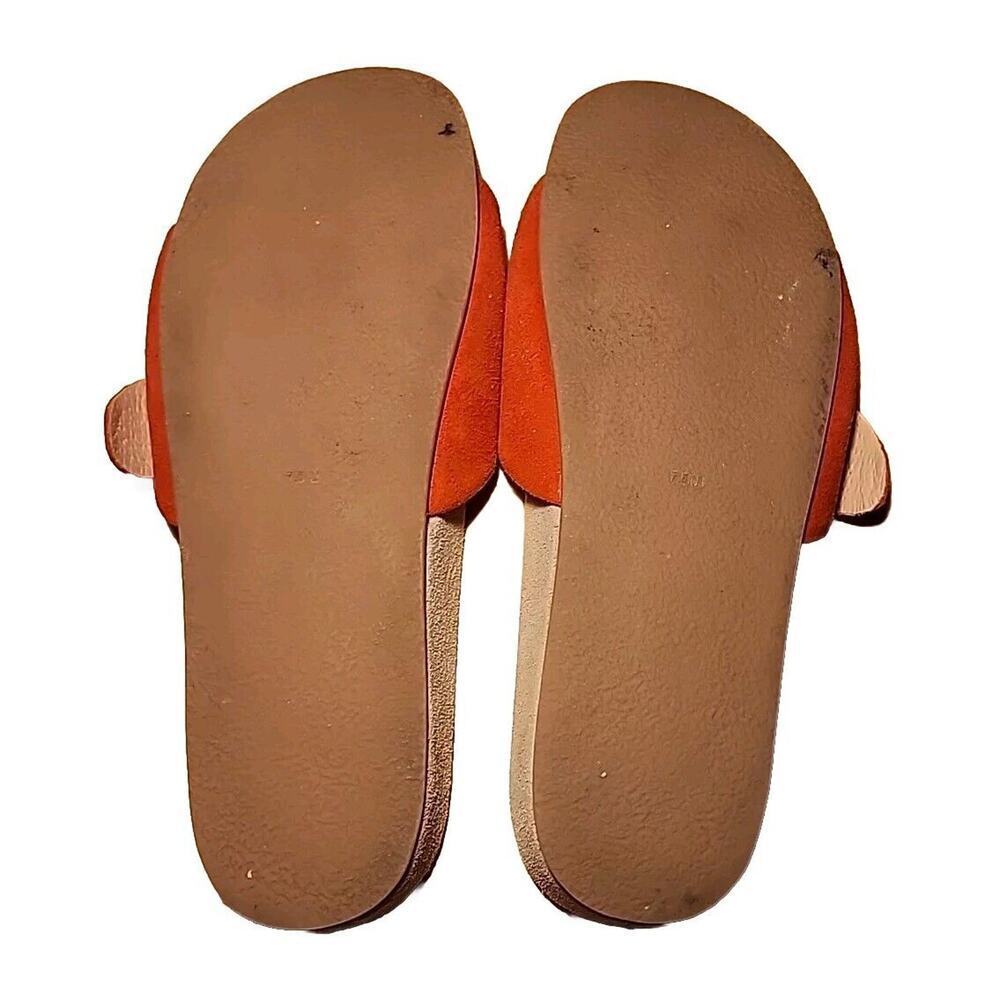 Jack Rogers Orange Suede Flat Sandals Size 7.5 Very Little Wear - Picture 6 of 6